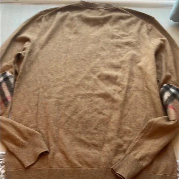 Burberry Men's Brown Sweater with Elbow Patches
